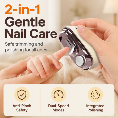 🌟 2-in-1 Electric Nail Clipper & Smoother 🌟