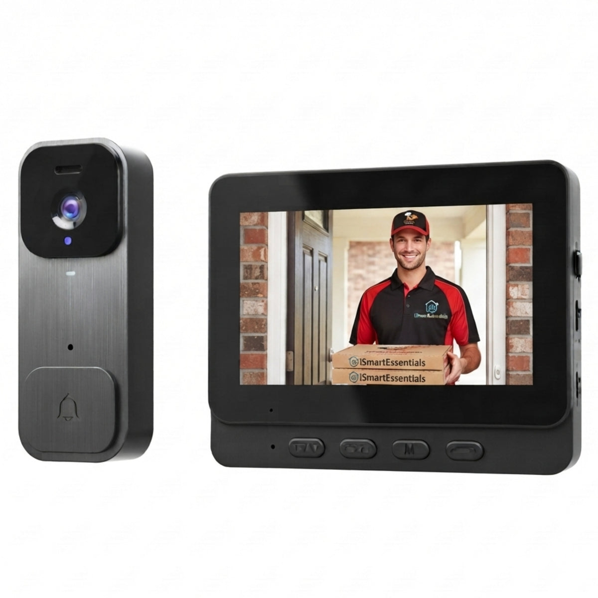 Wireless Video Doorbell With Screen